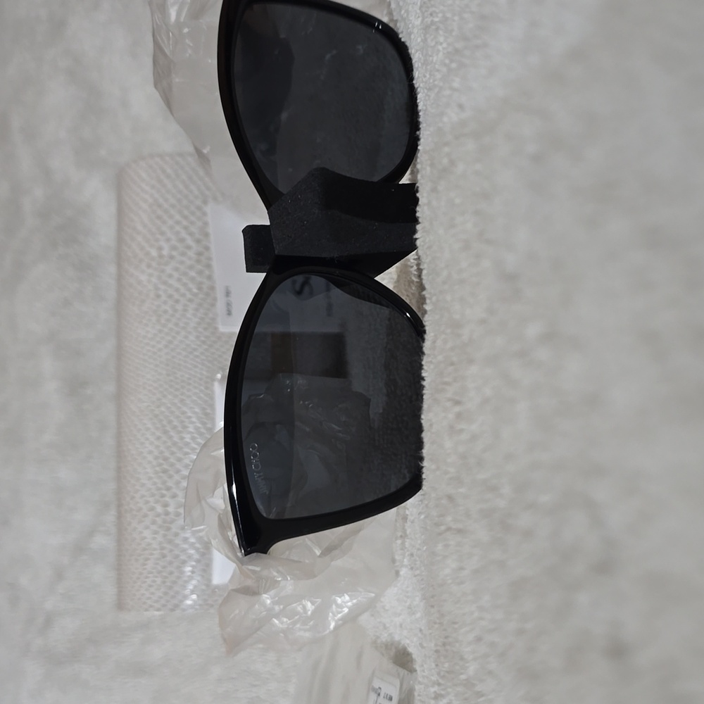 Authentic Jimmy Choo BA/G/S  Elegant Black And Gold Arms Sunglasses ☆ NEW